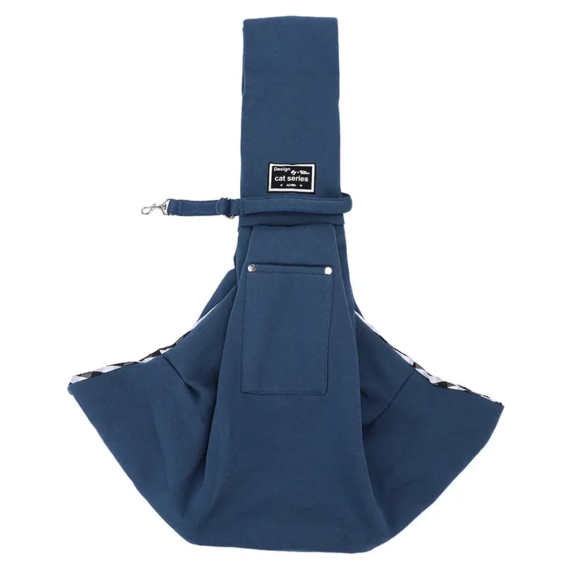 Blue-pure cotton material with mobile phone pocket