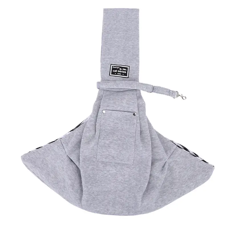 Gray-pure cotton material with mobile phone pocket