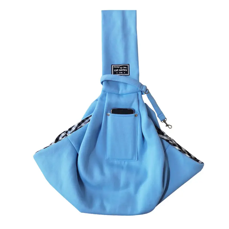 Blue Crossbody Shoulder Bag for Dog Cat with Chain Strap - Image 6