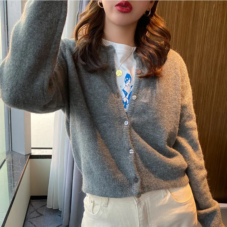 2025 Women's Black Knitted Casual Shirt with Chain Bag - Image 14