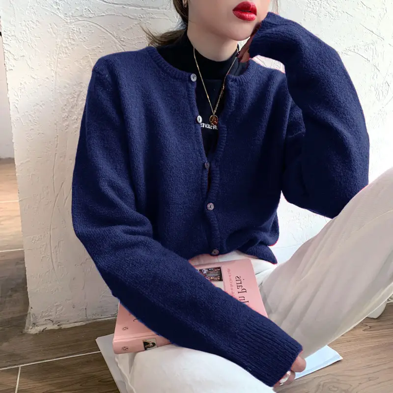 2025 Women's Black Knitted Casual Shirt with Chain Bag - Image 10