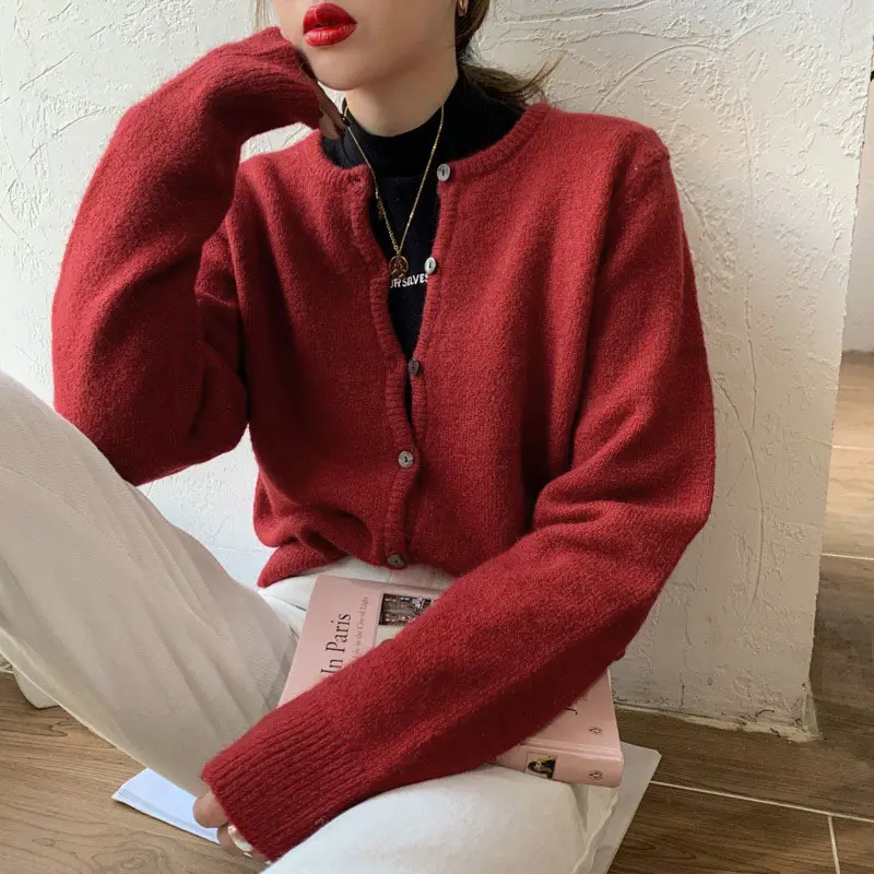 2025 Women's Black Knitted Casual Shirt with Chain Bag - Image 6