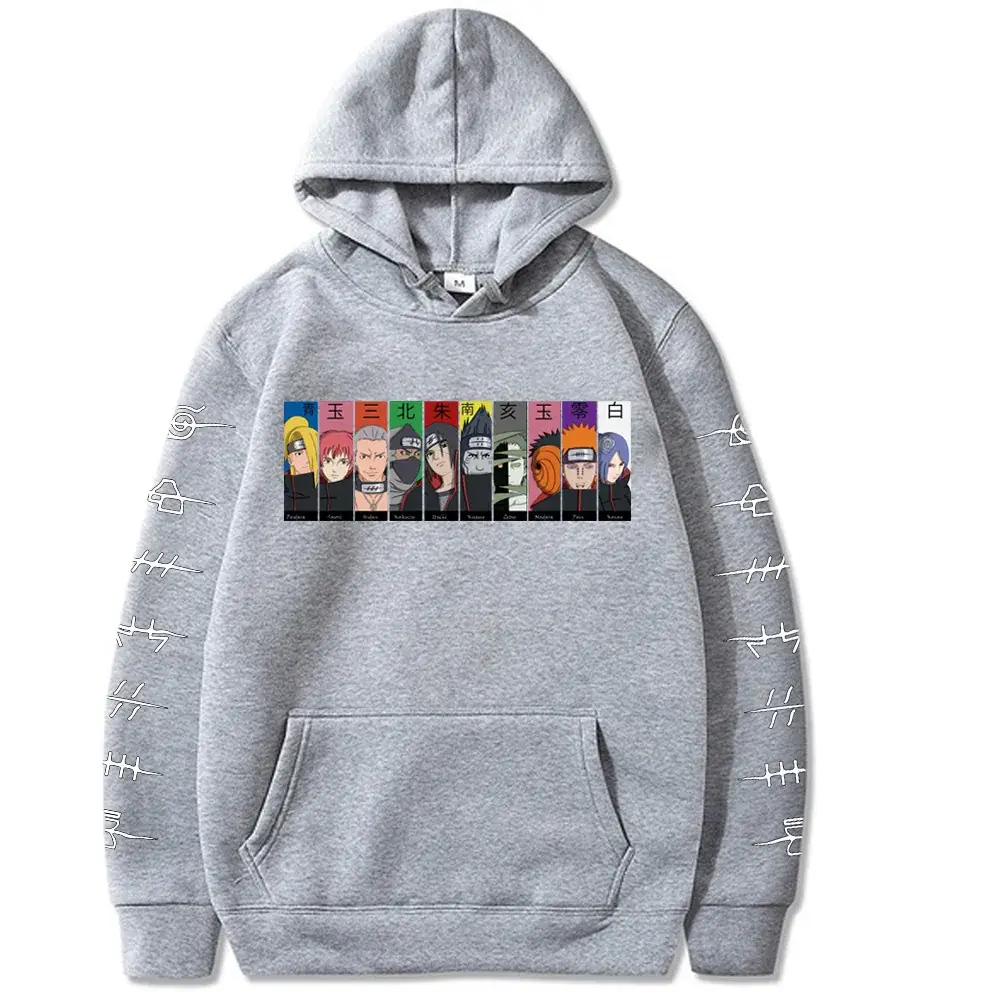 Naruto Cartoon Hoodie Yellow Men Women Casual Print - Image 11