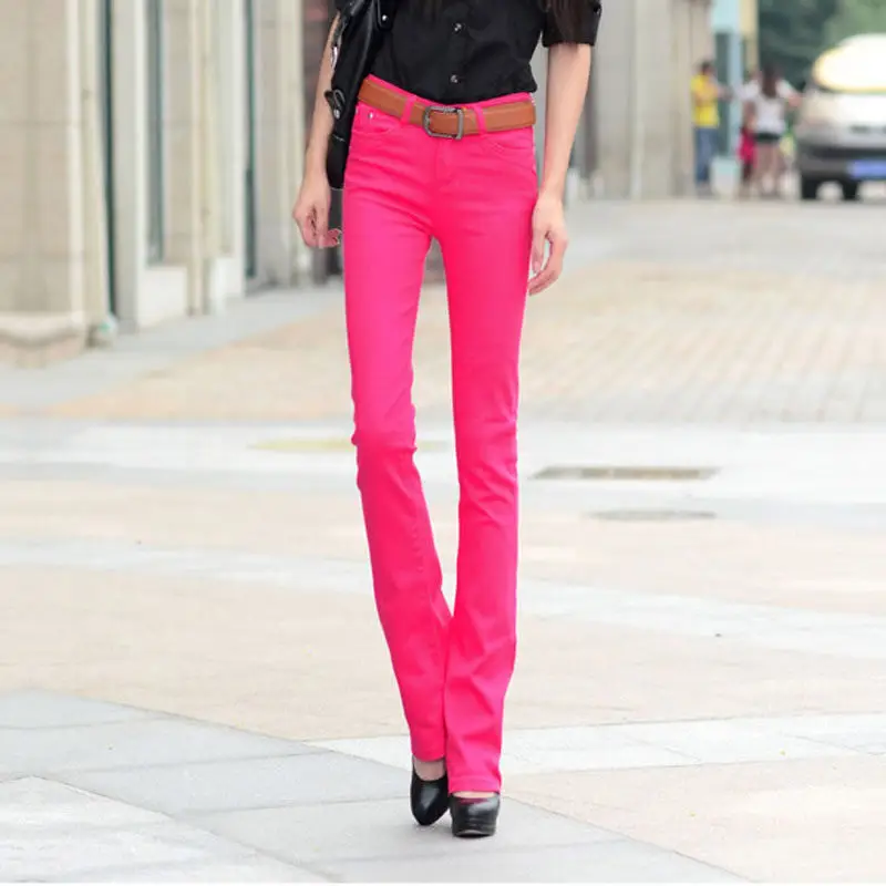 98.4 Cotton Micro-Flared Slimming Pants for Women - Image 9