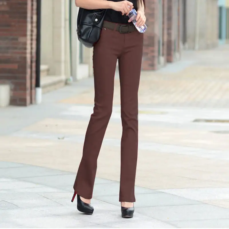 98.4 Cotton Micro-Flared Slimming Pants for Women - Image 11