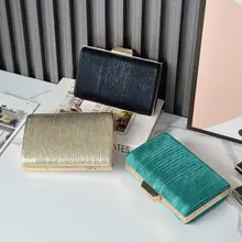 Transparent Diamond Acrylic Square Bag with Gold Frame — feature 6