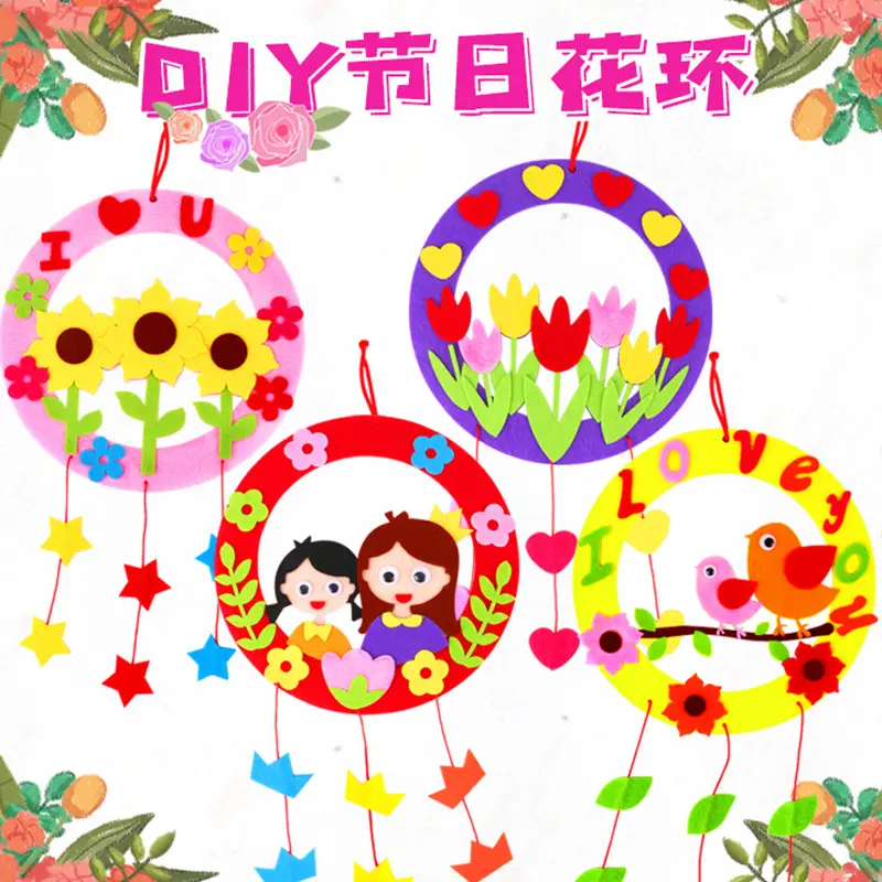 Children's Valentine Decorative Hanging Toy with Birds and Flowers - Image 31