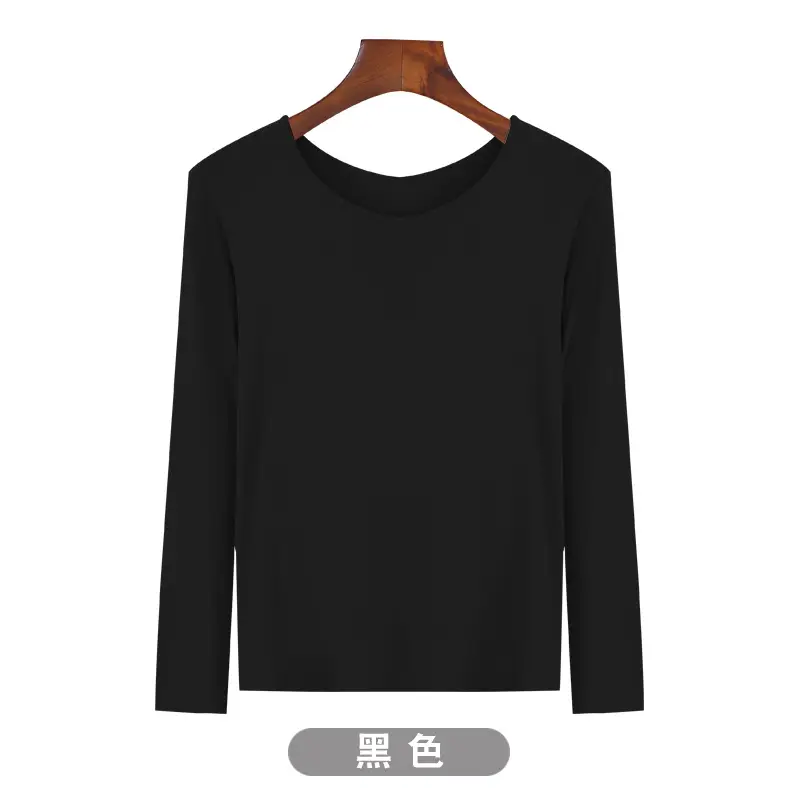 Women's Long Sleeve Purple T-Shirt Plus Size Modal