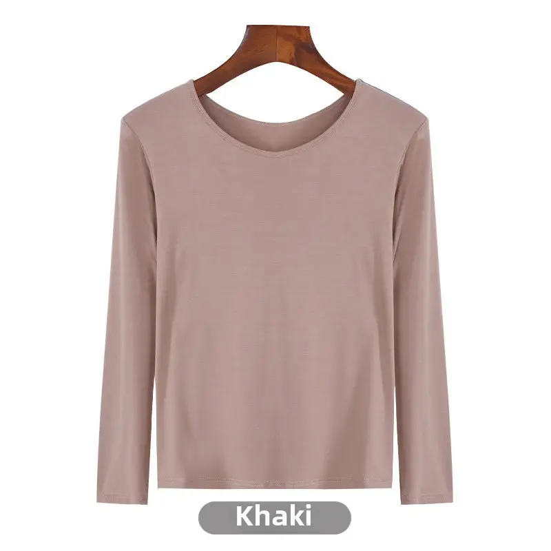 Women's Long Sleeve Purple T-Shirt Plus Size Modal