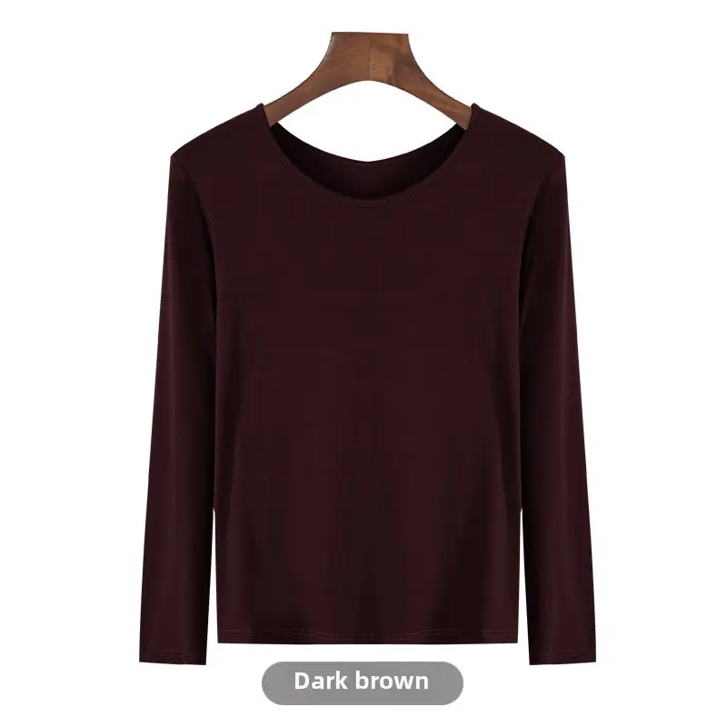 Women's Long Sleeve Purple T-Shirt Plus Size Modal
