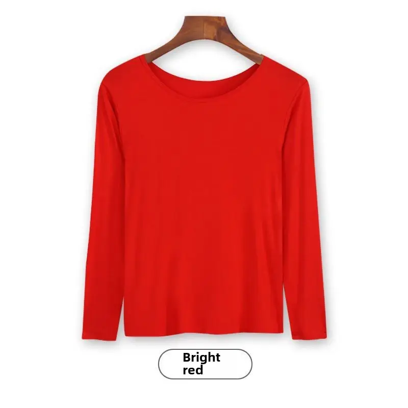 Women's Long Sleeve Purple T-Shirt Plus Size Modal