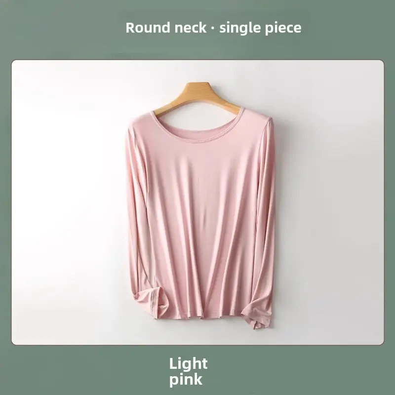 Women's Long Sleeve Purple T-Shirt Plus Size Modal