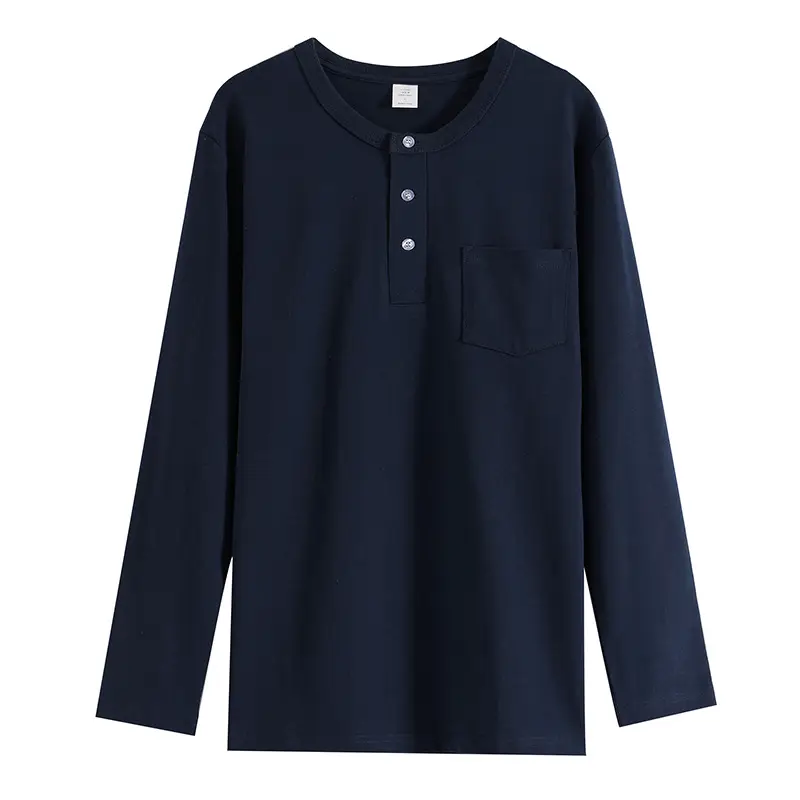 Men Pure Cotton Long Sleeve T-Shirt Beige - Image 3