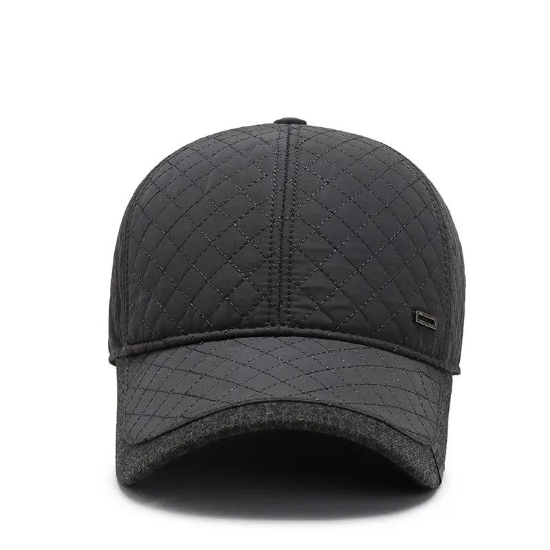 Men's Fleece Lined Winter Baseball Cap Black - Image 5