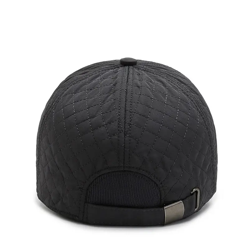 Men's Fleece Lined Winter Baseball Cap Black - Image 8