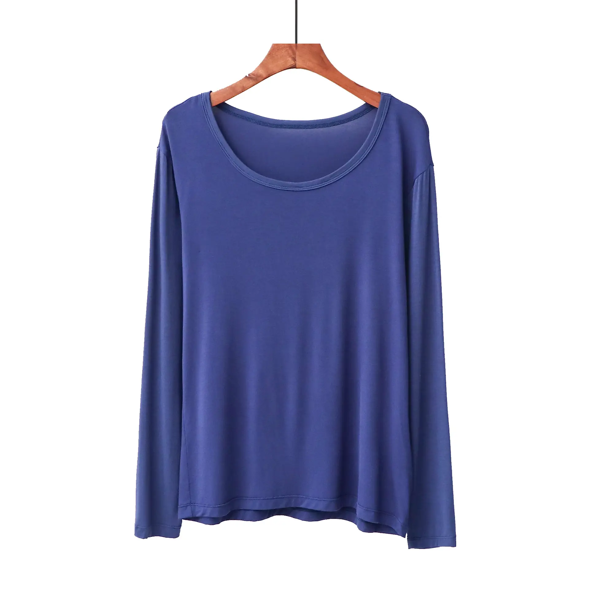 Women's 2020 Spring Top Red Long Sleeve Crewneck T-Shirt - Image 6