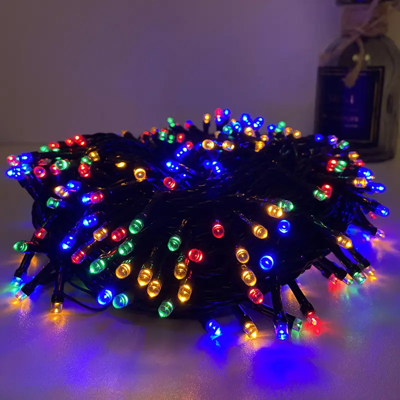 Solar String Lights Outdoor Waterproof Gypsophila Blue - Image 4