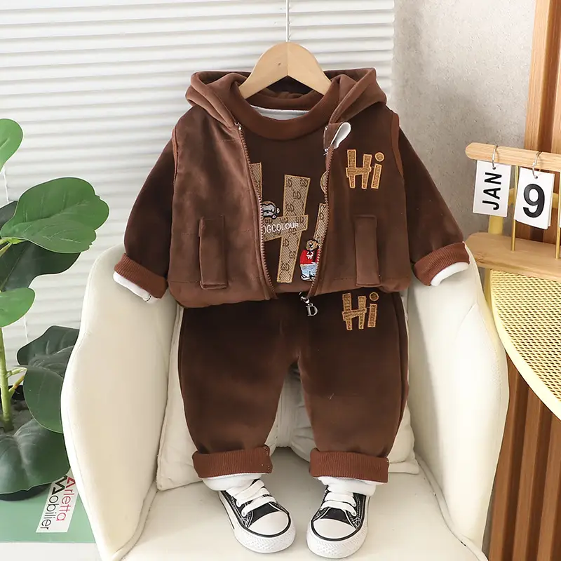 Children's clothing 2025 spring and autumn new children's clothing baby three-piece set girls spring clothing boys suit autumn wholesale