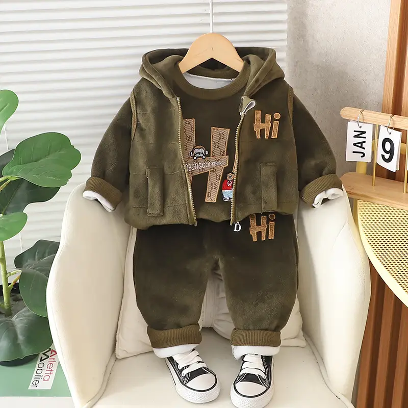 Children's clothing 2025 spring and autumn new children's clothing baby three-piece set girls spring clothing boys suit autumn wholesale