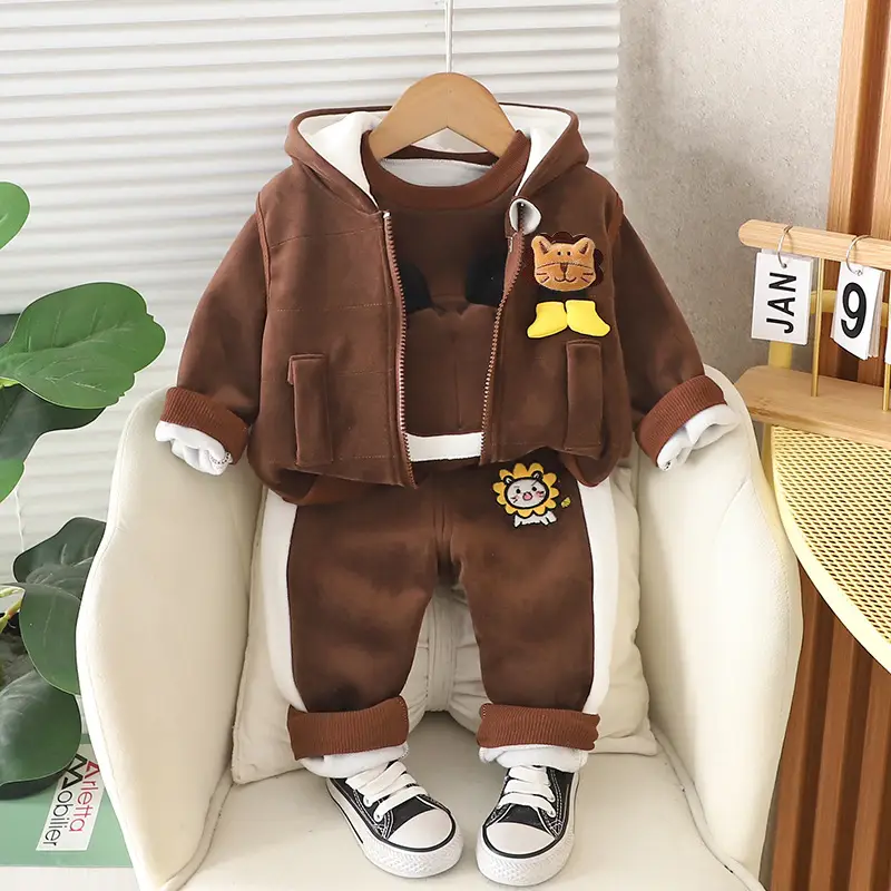 Children's clothing 2025 spring and autumn new children's clothing baby three-piece set girls spring clothing boys suit autumn wholesale