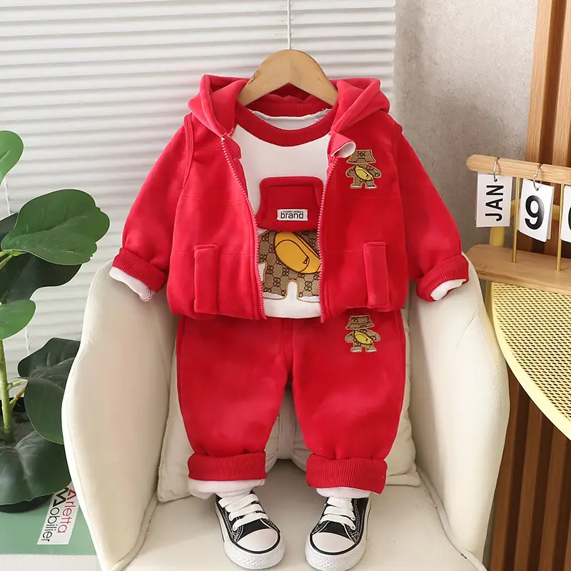 Children's clothing 2025 spring and autumn new children's clothing baby three-piece set girls spring clothing boys suit autumn wholesale