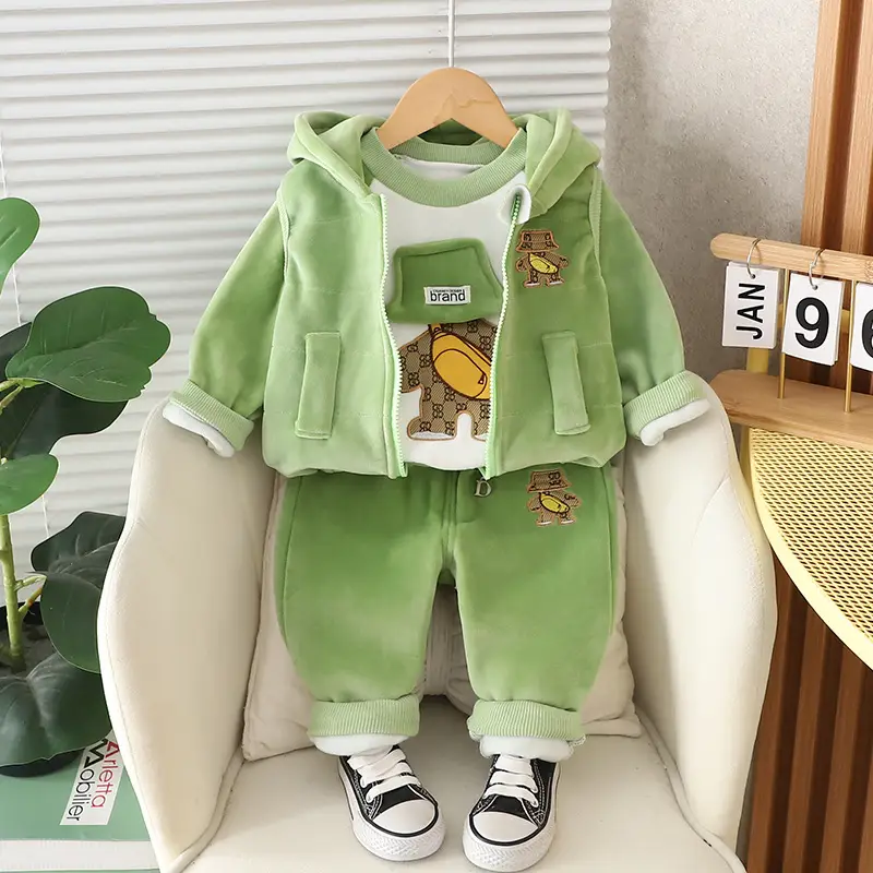 Children's clothing 2025 spring and autumn new children's clothing baby three-piece set girls spring clothing boys suit autumn wholesale