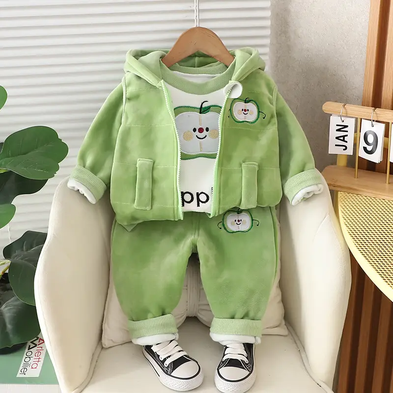 Children's clothing 2025 spring and autumn new children's clothing baby three-piece set girls spring clothing boys suit autumn wholesale