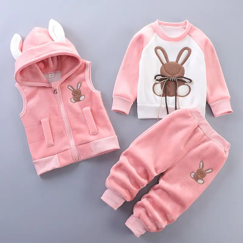 Children's clothing 2025 spring and autumn new children's clothing baby three-piece set girls spring clothing boys suit autumn wholesale