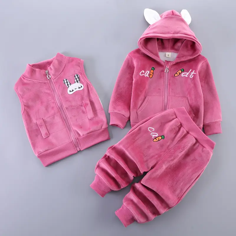 Children's clothing 2025 spring and autumn new children's clothing baby three-piece set girls spring clothing boys suit autumn wholesale