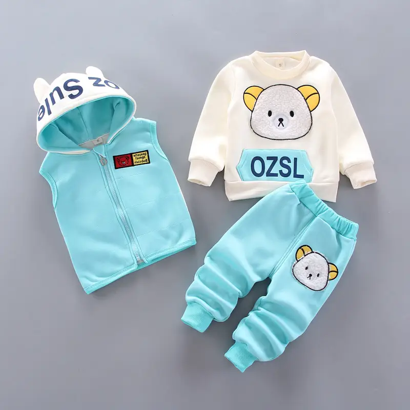 Children's clothing 2025 spring and autumn new children's clothing baby three-piece set girls spring clothing boys suit autumn wholesale