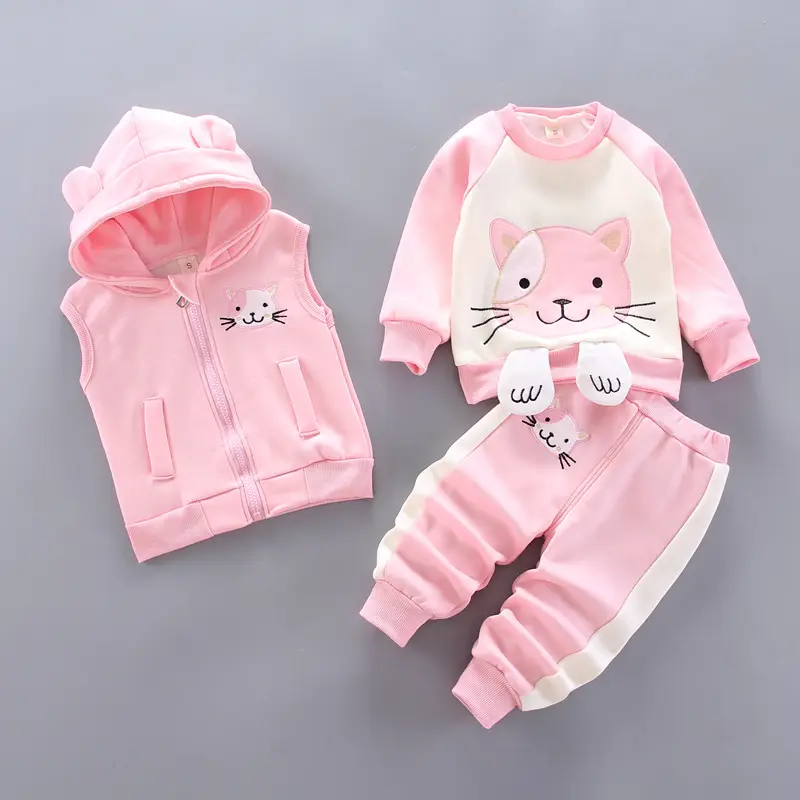 Children's clothing 2025 spring and autumn new children's clothing baby three-piece set girls spring clothing boys suit autumn wholesale