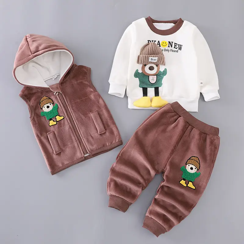 Children's clothing 2025 spring and autumn new children's clothing baby three-piece set girls spring clothing boys suit autumn wholesale