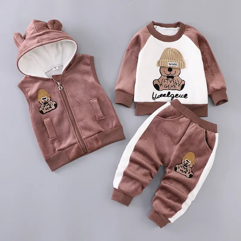 Children's clothing 2025 spring and autumn new children's clothing baby three-piece set girls spring clothing boys suit autumn wholesale