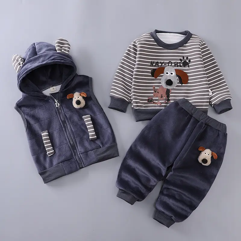 Children's clothing 2025 spring and autumn new children's clothing baby three-piece set girls spring clothing boys suit autumn wholesale