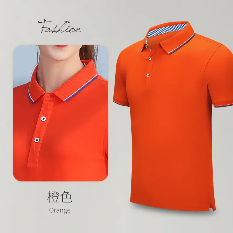 Men Blue Polo Shirt Collar Button Front Grey - Image 9