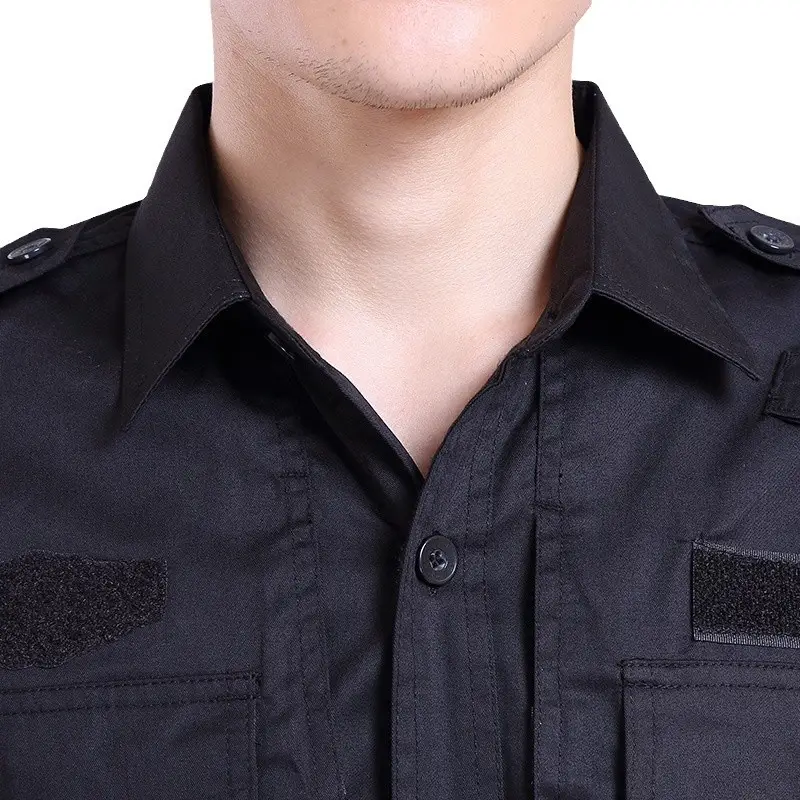 Black Security Training Suit for Men Short Sleeve - Image 7