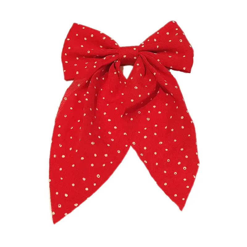 Black Polka Dot Big Bow Hairpin for Girls - Image 11