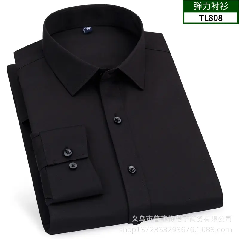 Men's White Slim Fit Long Sleeve Button Shirt - Image 4