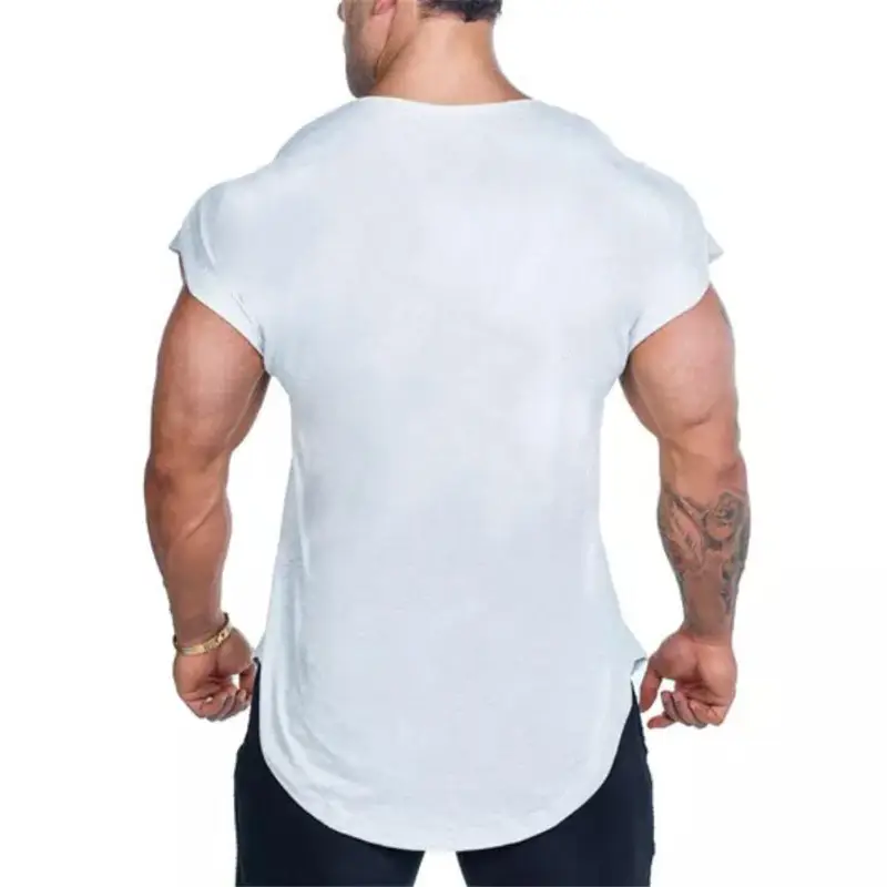 Men's White Sleeveless Cotton Vest Summer Fit - Image 6