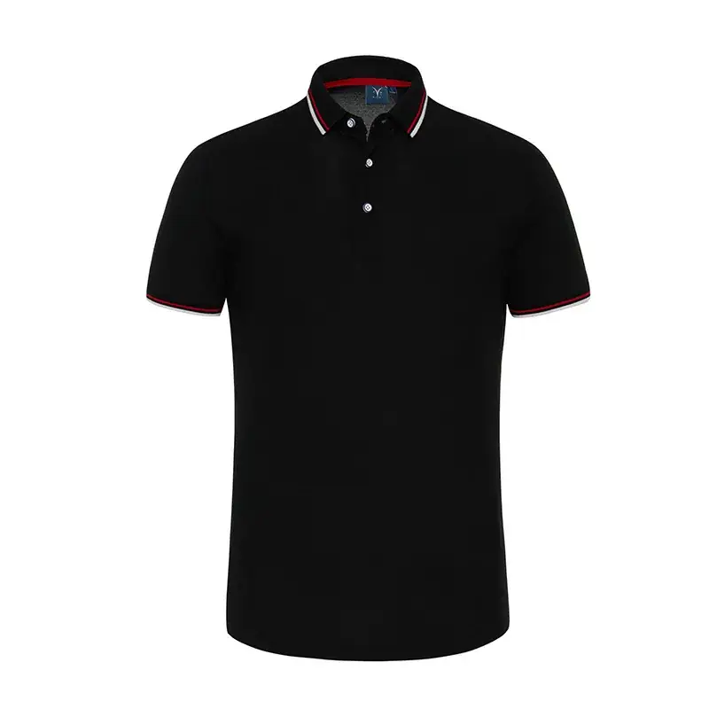 Gray Polo Shirt with Blue Trim for Men