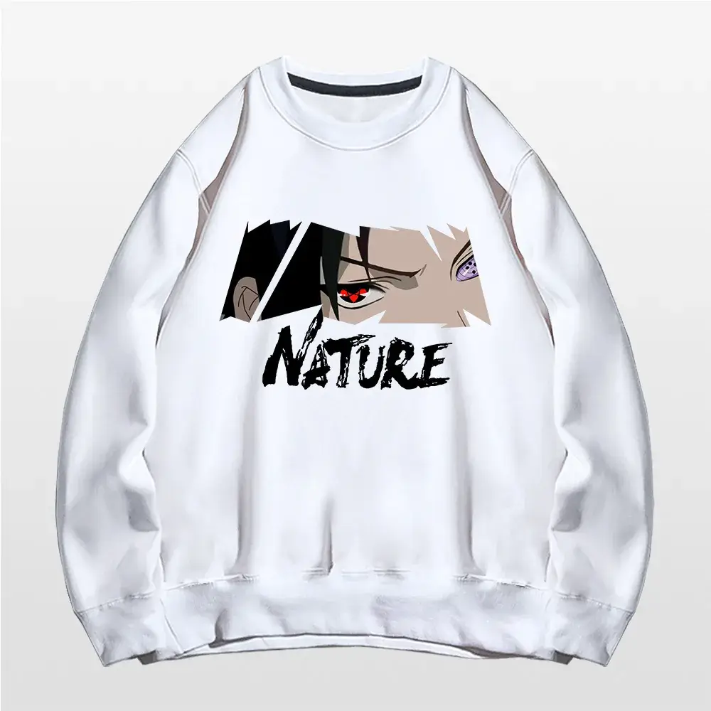 Naruto Naruto White Crewneck Sweatshirt Large