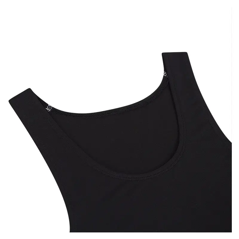Black Sweat-Active Sports Vest with Round Neck Design - Image 7