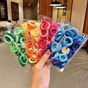 Purple Elastic Hair Towel for Girls 50 Pcs — feature 4