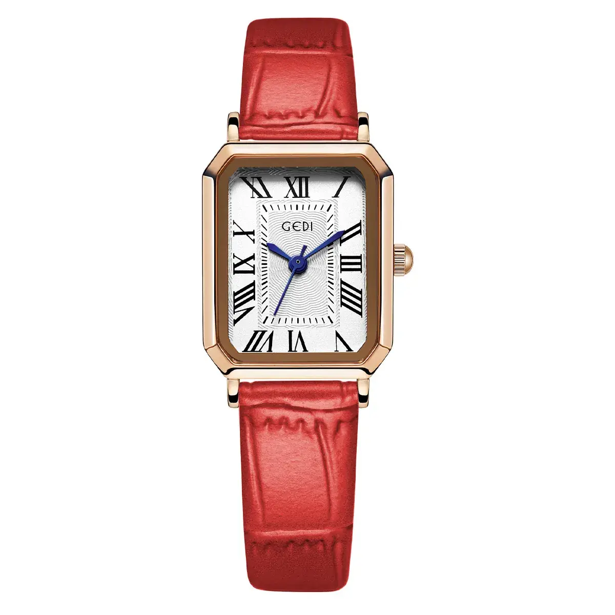 Gold Rose Gold Square Plate Women's Quartz Watch - Image 9
