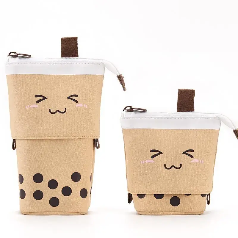 South Korea Cute Pencil Case Drop-down Stretchable Canvas - Image 13