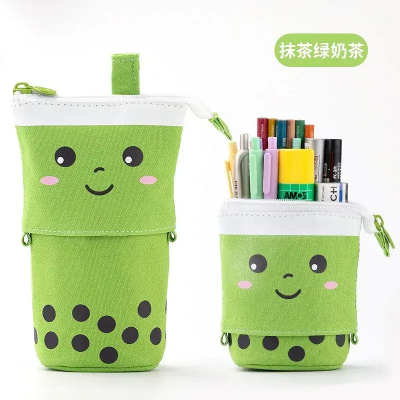 South Korea Cute Pencil Case Drop-down Stretchable Canvas - Image 14