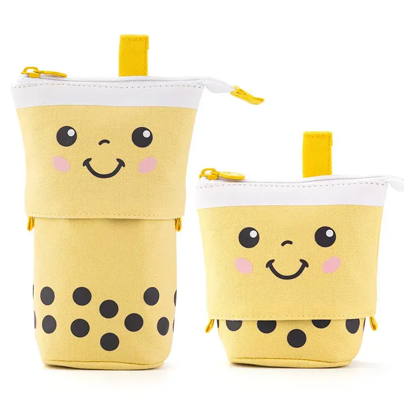 South Korea Cute Pencil Case Drop-down Stretchable Canvas - Image 16