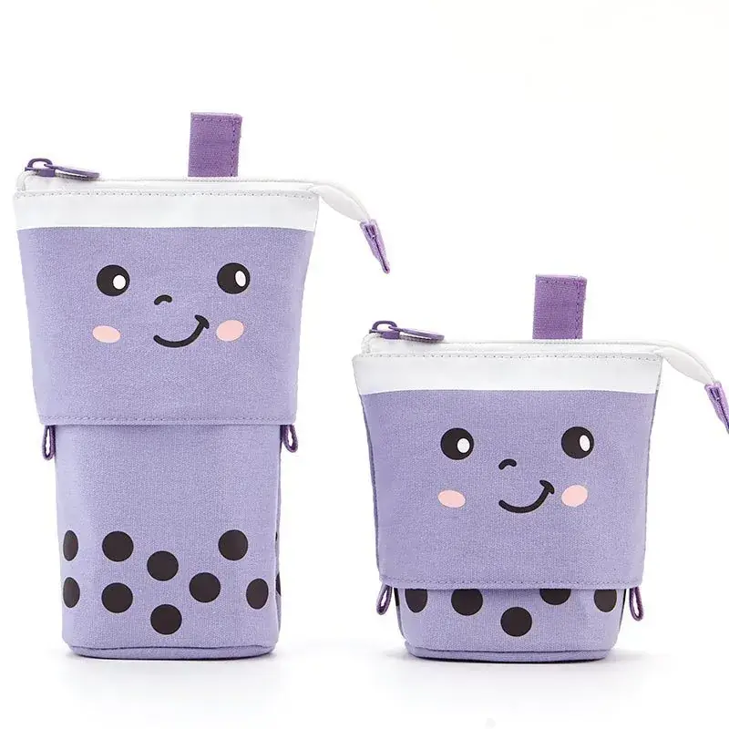 South Korea Cute Pencil Case Drop-down Stretchable Canvas - Image 17