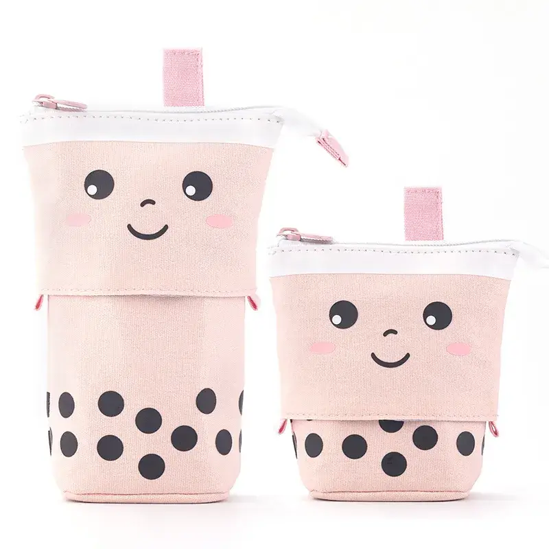 South Korea Cute Pencil Case Drop-down Stretchable Canvas - Image 18