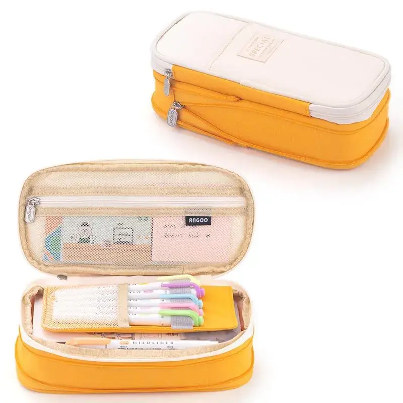 South Korea Cute Pencil Case Drop-down Stretchable Canvas - Image 19